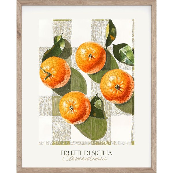 Spausdintas paveikslas su rėmeliu 40x50 cm Mandarines  – Styler