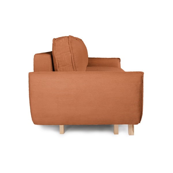 Sulankstoma sofa oranžinės spalvos iš kordinio velveto 218 cm Tori – Bonami Selection-image-2