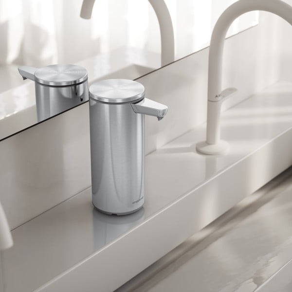 Automatinis muilo dozatorius iš plieno matinės sidabrinės spalvos 266 ml – simplehuman-image-1