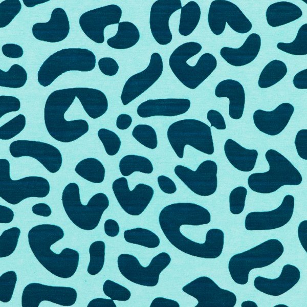 Šviesiai mėlynas vonios kambario kilimėlis 39x60 cm Leopard - Artsy Doormats-image-3