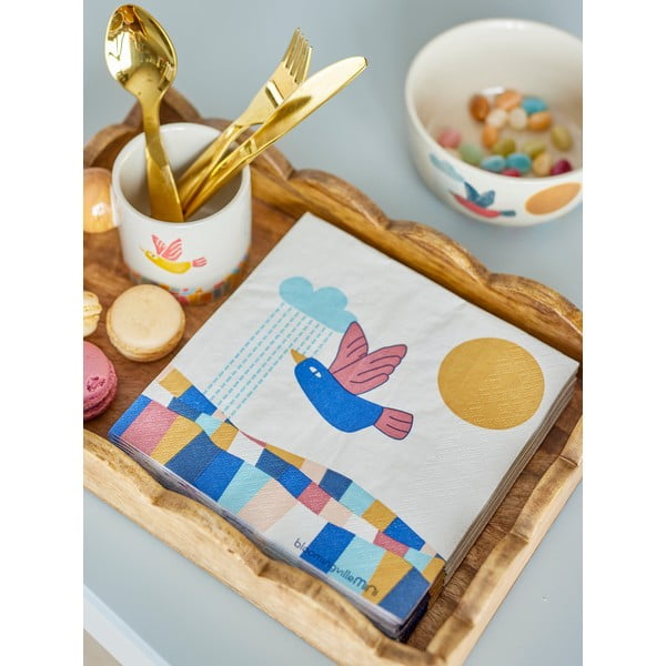 Iš popieriaus servetėlės 20 vnt. 33x33 cm Colorine – Bloomingville Mini-image-3