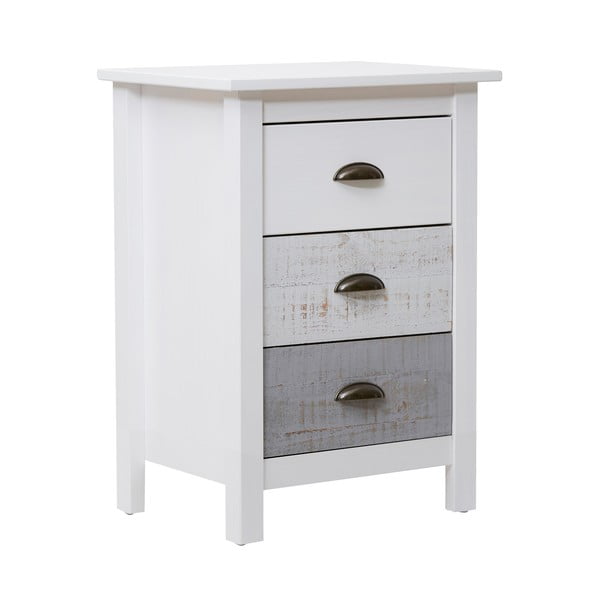 Baltas ir pilkas naktinis staliukas "Marckeric Romantica-image-2