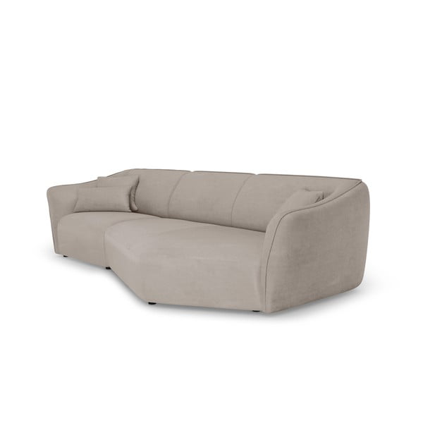 Iš boucle kampinė sofa smėlio spalvos Tokyo – Cosmopolitan Design-image-2