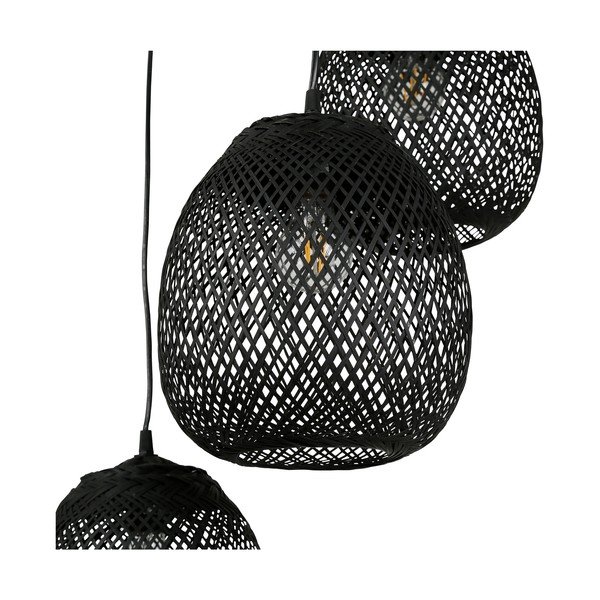 Juodas pakabinamas šviestuvas 40x40 cm Elme - Côté Table-image-4