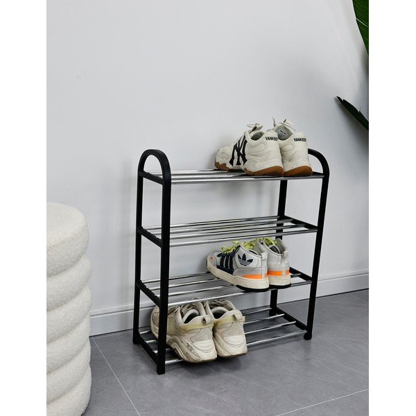 Juodos spalvos iš plastiko batų lentyna 50,5x57x19 cm Hallfrid – Yes Everyday-image-1