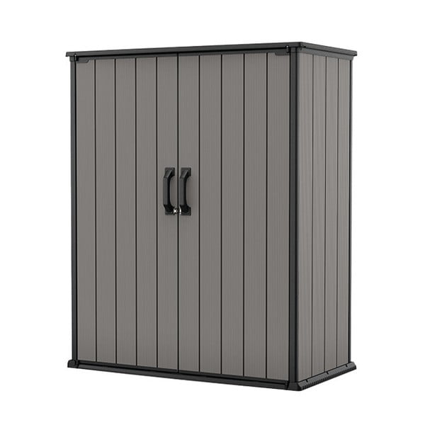 Pilkos spalvos iš plastiko sodo spintelė Tall – Keter