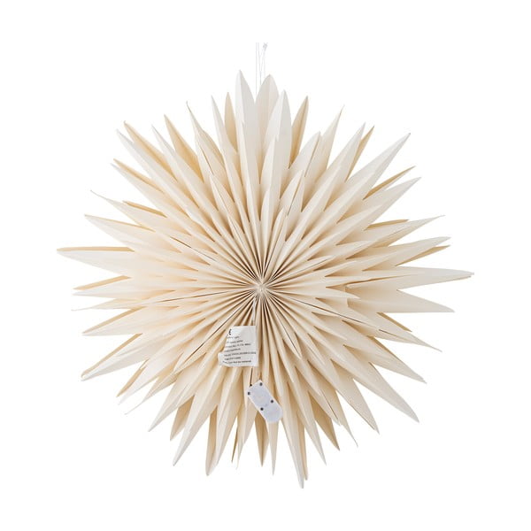 Baltos spalvos pakabinama šviečianti dekoracija ø 50 cm Elijas – Bloomingville-image-3
