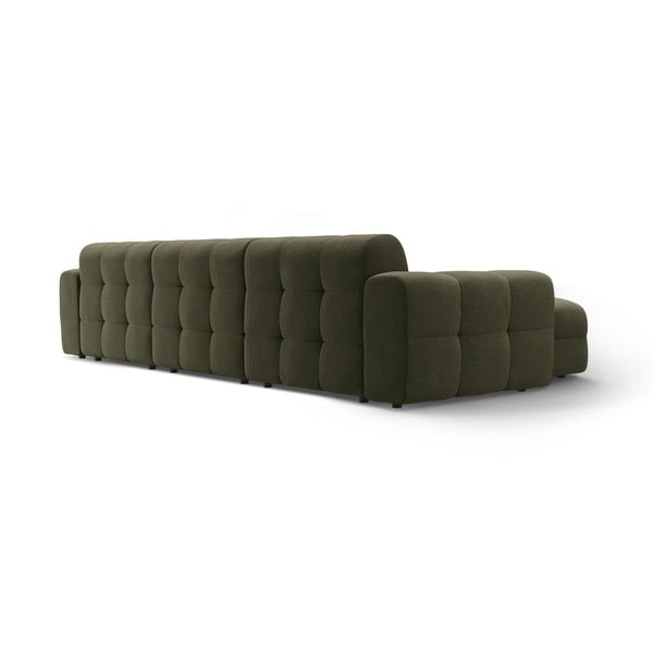 Žalios spalvos kampinė sofa (su kairiuoju kampu/su gultu) Kendal – Micadoni -image-4