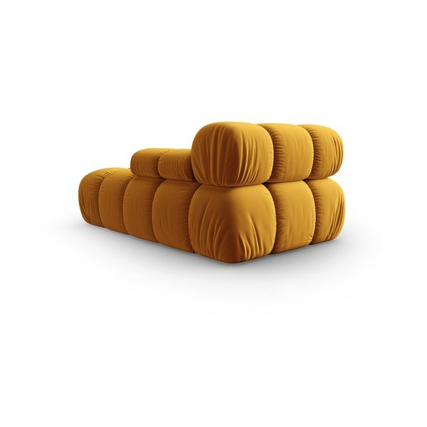Gultas geltonos spalvos iš velveto (su dešiniuoju kampu) Bellis – Micadoni Home-image-4