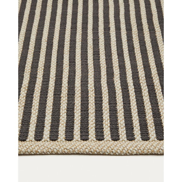 Lauko kilimas juodos spalvos/smėlio spalvos 160x230 cm Satanca – Kave Home-image-4