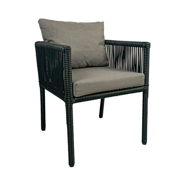 Iš dirbtinio rotango sodo valgomojo komplektas pilkos spalvos 6 žmonėms Vera 2 – Floriane Garden-image-3