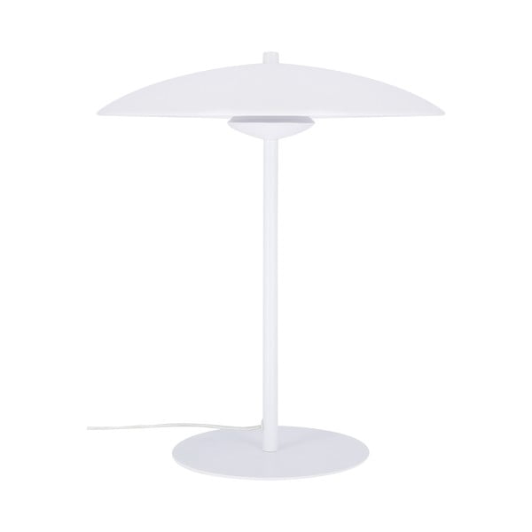 Baltos spalvos stalinis šviestuvas LED (aukštis 41 cm) su metaliniu gaubtu Lund – Candellux Lighting