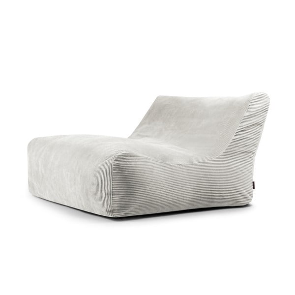 Kreminės spalvos iš kordinio velveto sėdmaišis Sofa Lounge – SLOWDOWN