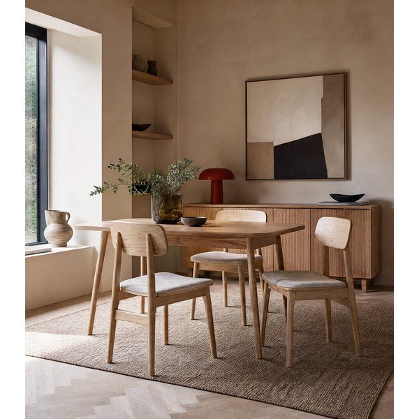 Valgomojo kėdė smėlio spalvos/natūralios spalvos Livo – Unique Furniture-image-1