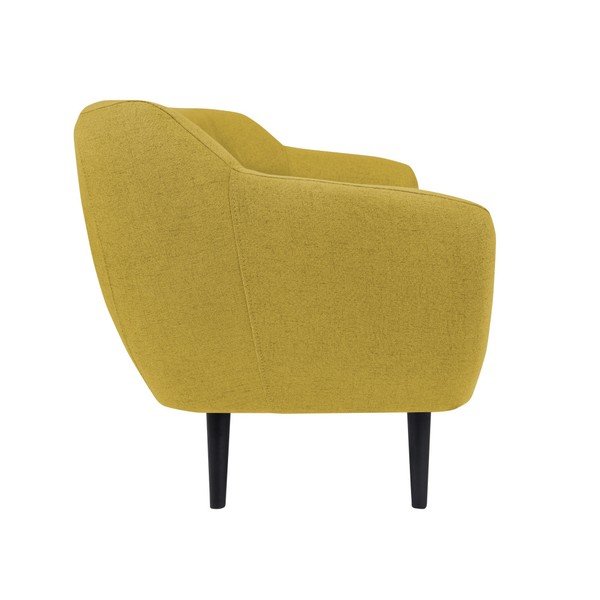 Geltonos spalvos dvivietė sofa su rudomis kojomis Mazzini Sofas Piemont-image-2