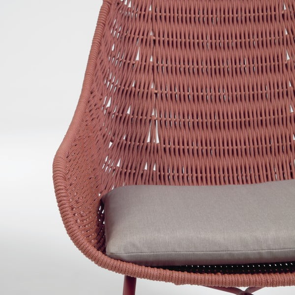 Terakotos spalvos sodo krėslas Kave Home Abeli-image-1