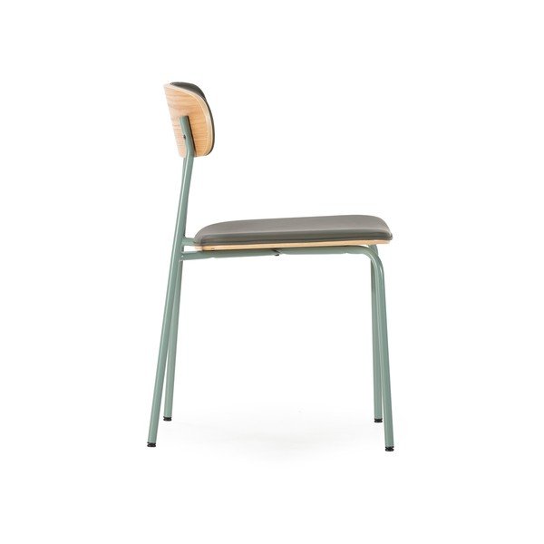 Tamsiai žalios spalvos iš audinio galima dėti viena ant kitos valgomojo kėdės 2 vnt. Saula – Marckeric-image-3