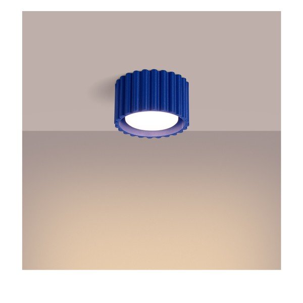 Mėlynos spalvos iš metalo taškinis šviestuvas ø 10 cm Zora – Sollux-image-4