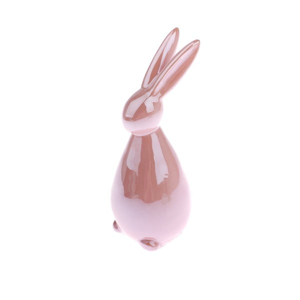 Rožinės spalvos keraminė kiškio formos dekoracija "Dakls Easter Deco Hare