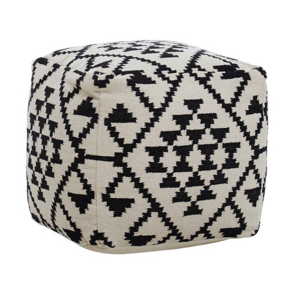 Juodos ir baltos spalvos pufas Cefena – Premier Housewares