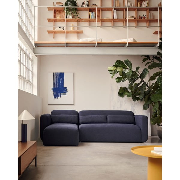 (kintama) kampinė sofa tamsiai mėlynos spalvos Neom – Kave Home-image-1