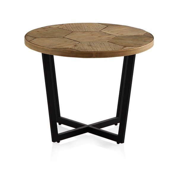 Konferencijų stalas su juodos geležies konstrukcija Geese Honeycomb, ⌀ 59 cm-image-2