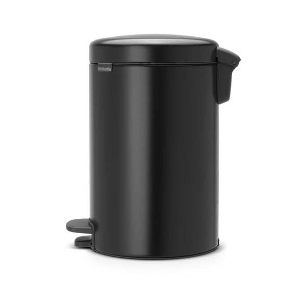 Iš plieno šiukšliadėžė matinės juodos spalvos su pedalu 12 l NewIcon – Brabantia