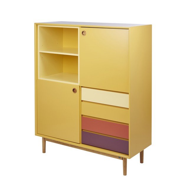 Geltonos spalvos komoda Tom Tailor Color Box, 114 x 137 cm-image-3
