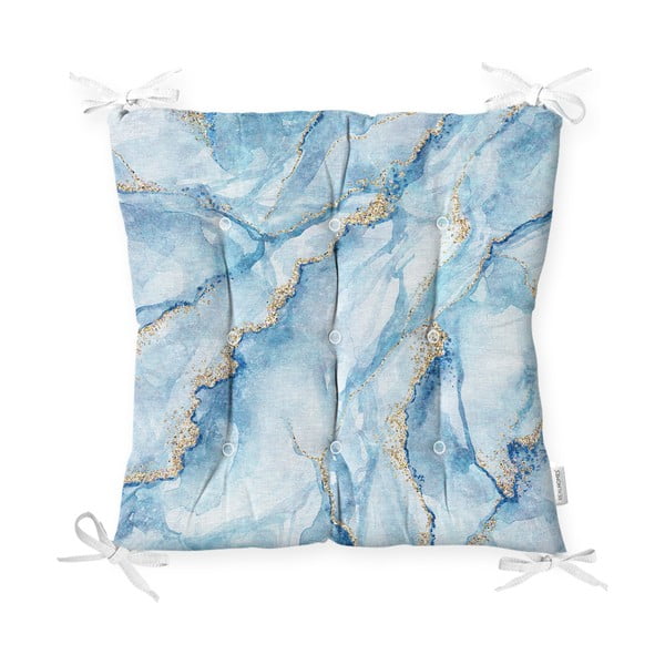 Minimalistiniai pagalvių užvalkalai Marble Blue, 40 x 40 cm
