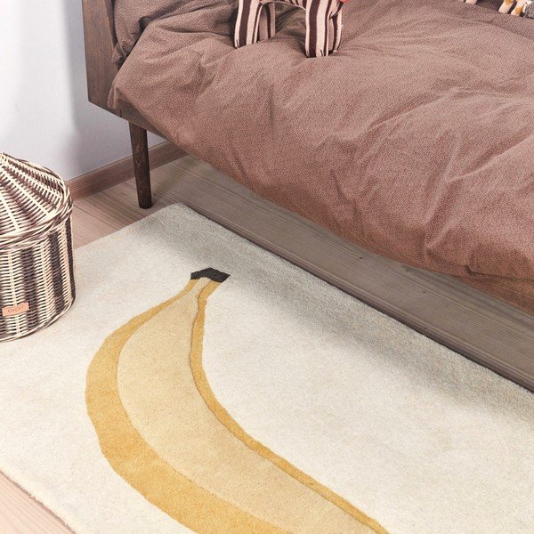 Iš vilnos mišinio vaikiškas kilimas 80x140 cm Banana – OYOY Mini-image-1