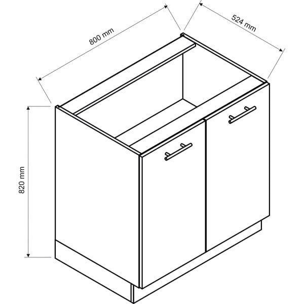 Apatinė virtuvės spintelė (plotis 80 cm) Brodie – STOLKAR-image-2