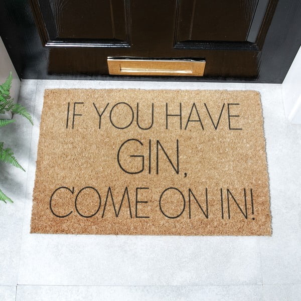 Iš kokoso pluošto grindų kilimėlis 40x60 cm If You Have Gin – Artsy Doormats-image-2