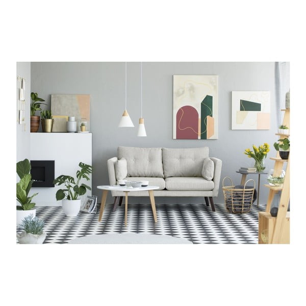 Šviesiai smėlio spalvos 2 vietų sofa Mazzini Sofos Elena-image-4