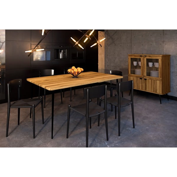 Ąžuolinis valgomojo stalas 160x90 cm Kula - The Beds-image-4