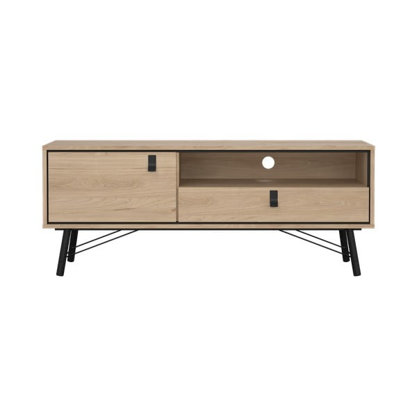 Natūralios spalvos TV spintelė iš ąžuolo 150x60x40 cm Ry – Tvilum