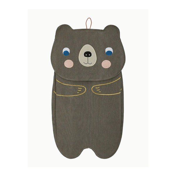 Rudos spalvos iš tekstilės kabantis organizatorius Darling Bear – OYOY Mini