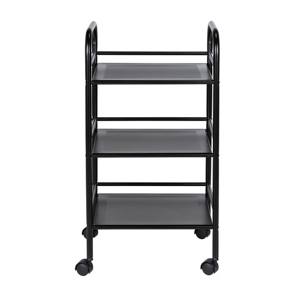 Iš metalo lentyna ant ratukų juodos spalvos 41x75 cm – Wenko