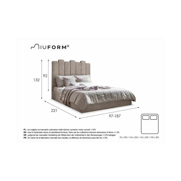 Turkio spalvos minkšta viengulė lova su daiktadėže ir grotelėmis 90x200 cm Dreamy Aurora - Miuform-image-4