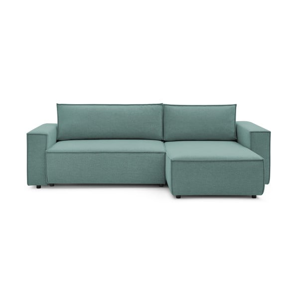Sulankstoma kampinė sofa šviesiai mėlynos spalvos (modulinė) Nihad – Bobochic Paris