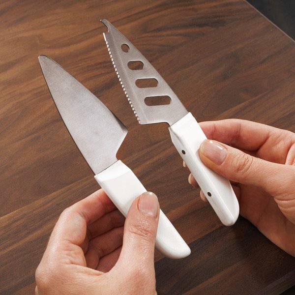 Sūrio peiliai "Duo", balti-image-1