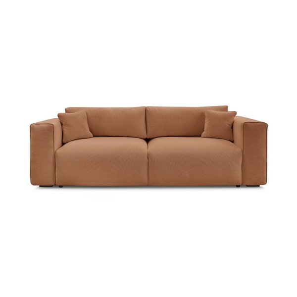 Oranžinės spalvos sulankstoma/su sandėliavimo vieta sofa 265 cm Ezechiel – Bobochic Paris