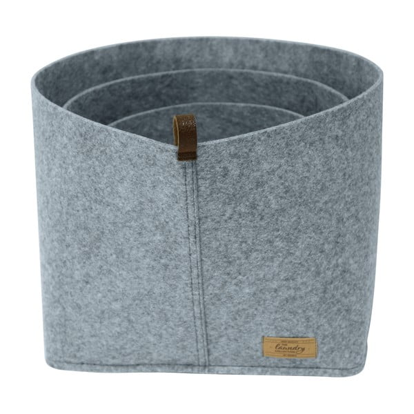 Pilkos spalvos krepšys iš tekstilės Wenko Felt, 24 x 16 cm-image-3