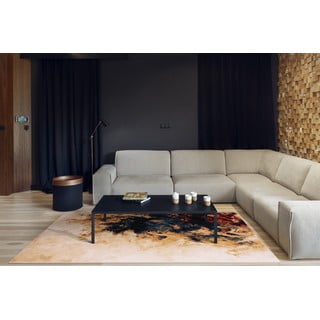 Iš vilnos kilimas 133x180 cm Burst dark beige – Agnella