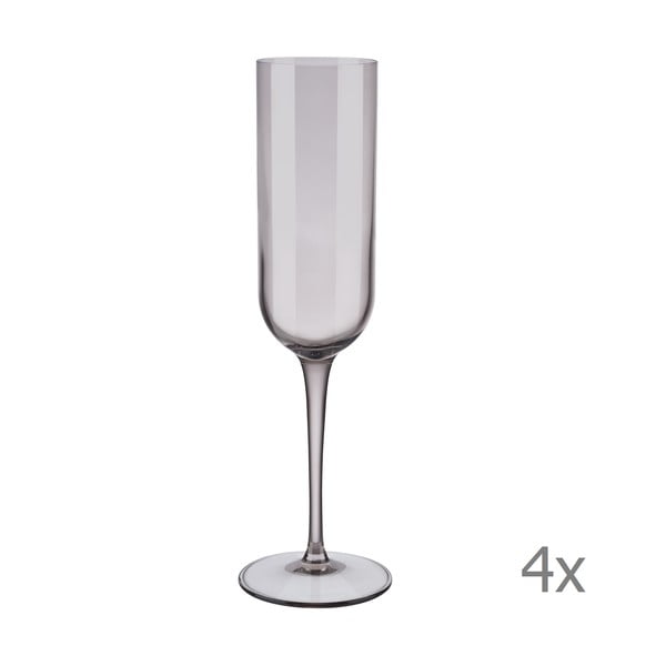 4 violetinių šampano taurių rinkinys "Blomus Mira", 210 ml