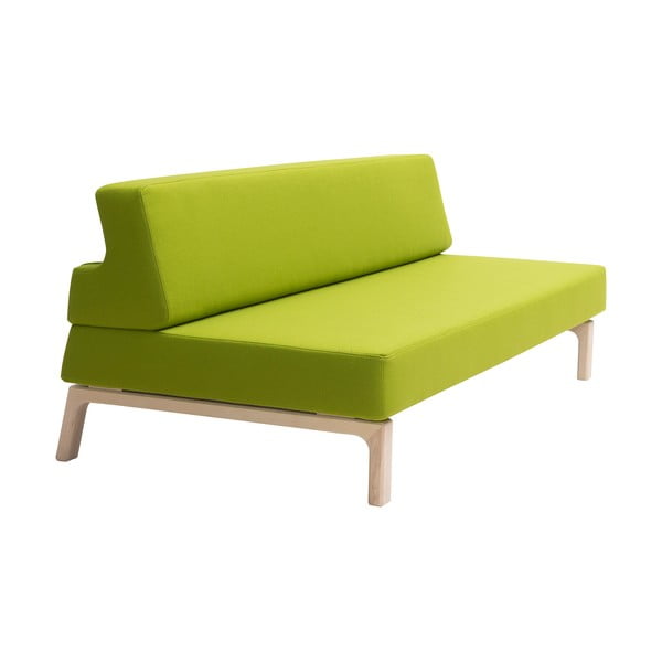 Ryškiai žalios spalvos sofa-lova Softline Lazy