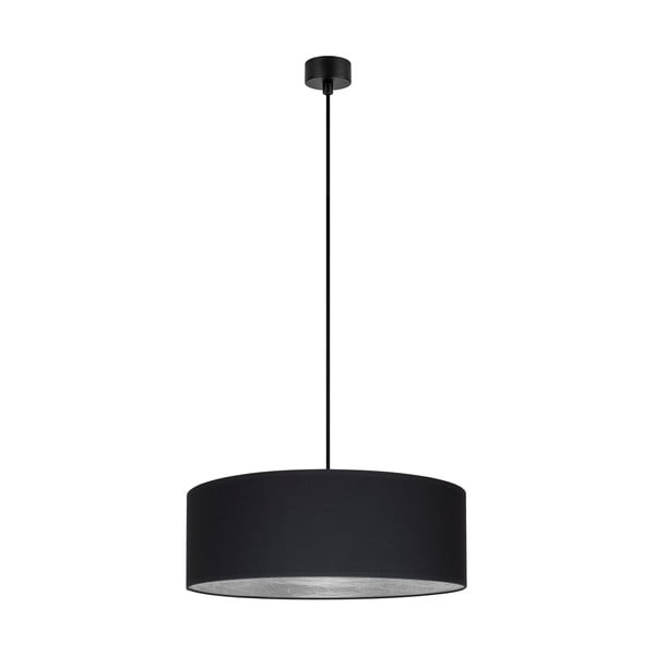 Juodas pakabinamas šviestuvas su sidabro spalvos detalėmis Sotto Luce Tres XL, ⌀ 45 cm