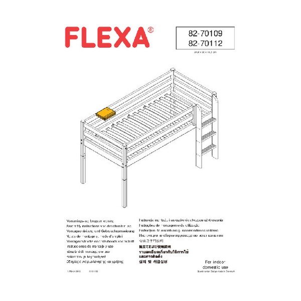 Baltas pakabinamas planšetės laikiklis vaikiškai lovai Flexa Classic-image-1
