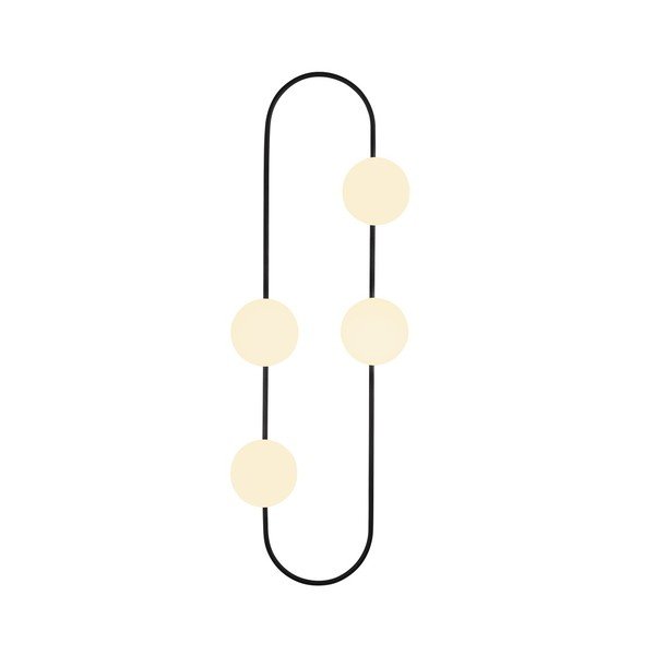 Juodas metalinis sieninis šviestuvas Opviq lights Karpos-image-1