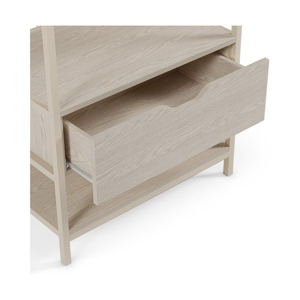 Kreminės spalvos iš plieno knygų spinta  60x179,5x40 cm Amara – Marckeric-image-3