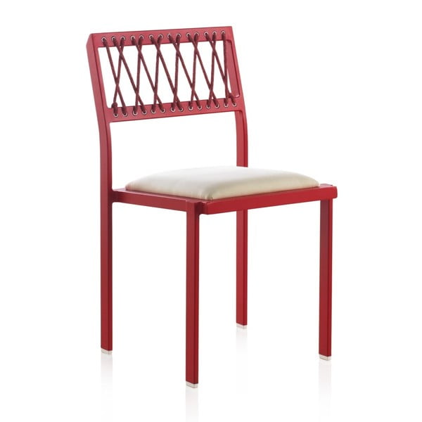 Raudona sodo kėdė su baltomis detalėmis Geese Seally